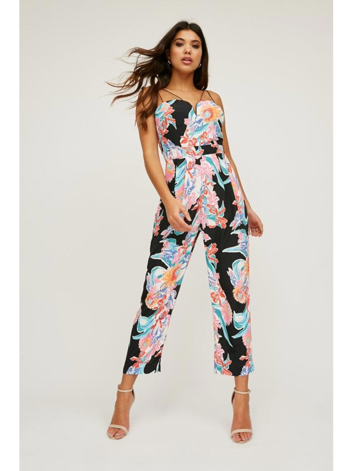 florence floral-print jumpsuit