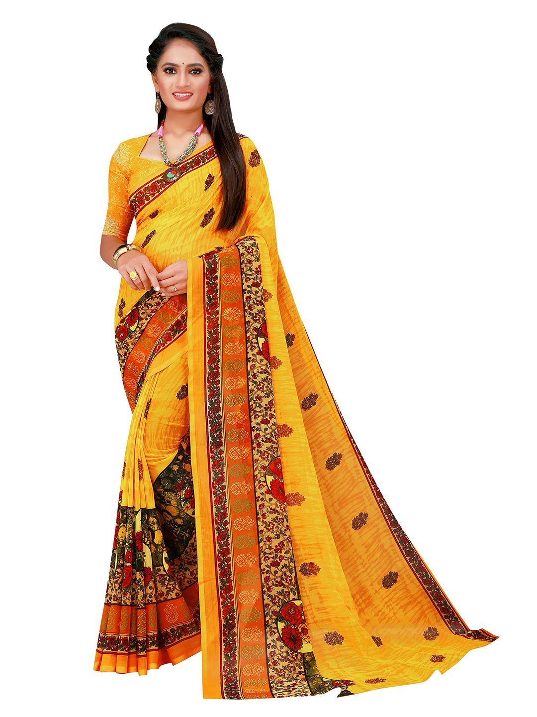 florence floral pure georgette saree