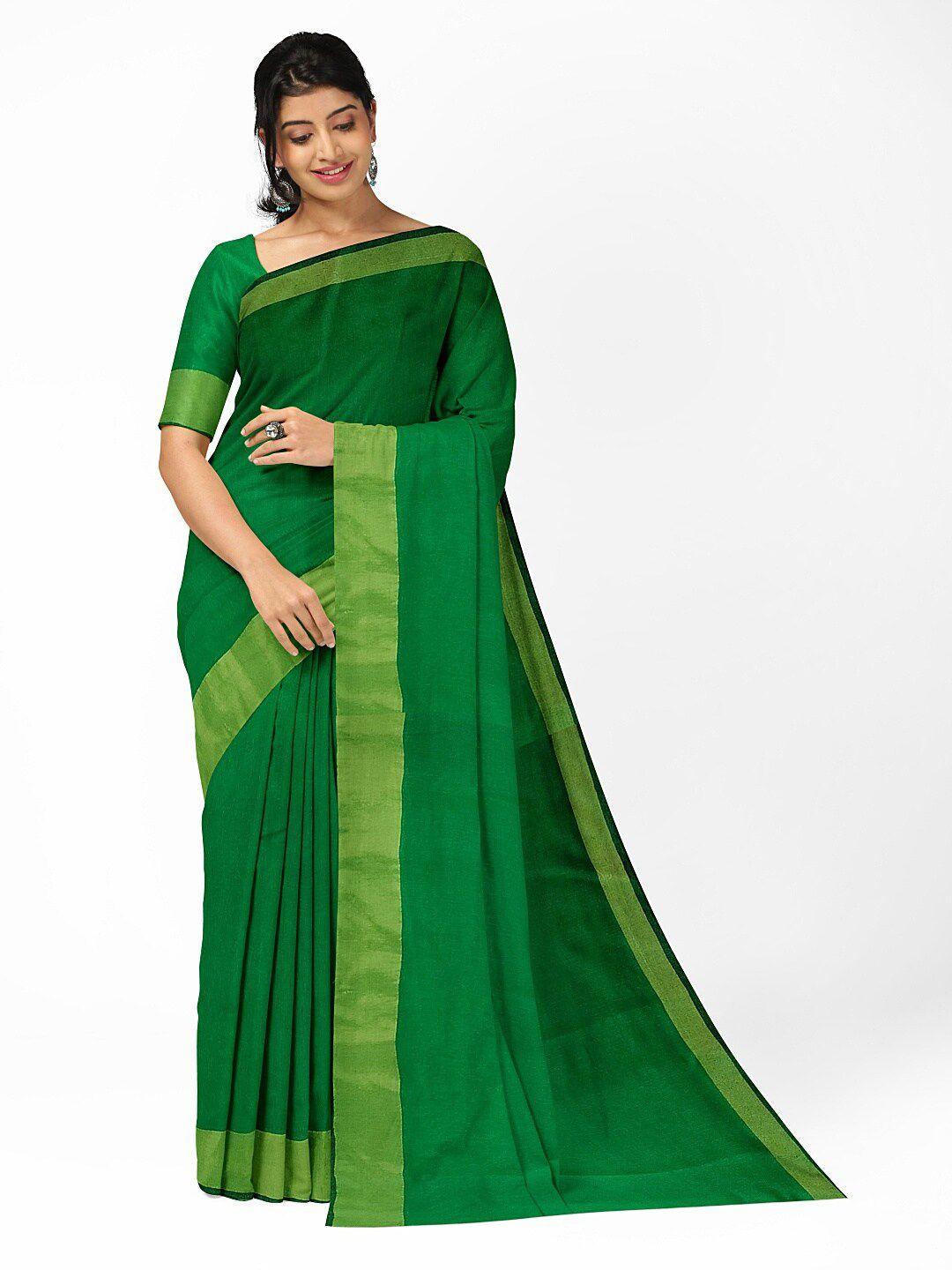 florence green silk cotton  sungudi saree