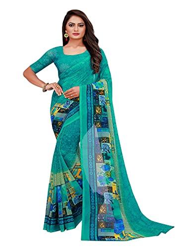 florence women's woven polyester saree blouse (fl-georgette07-n_green)