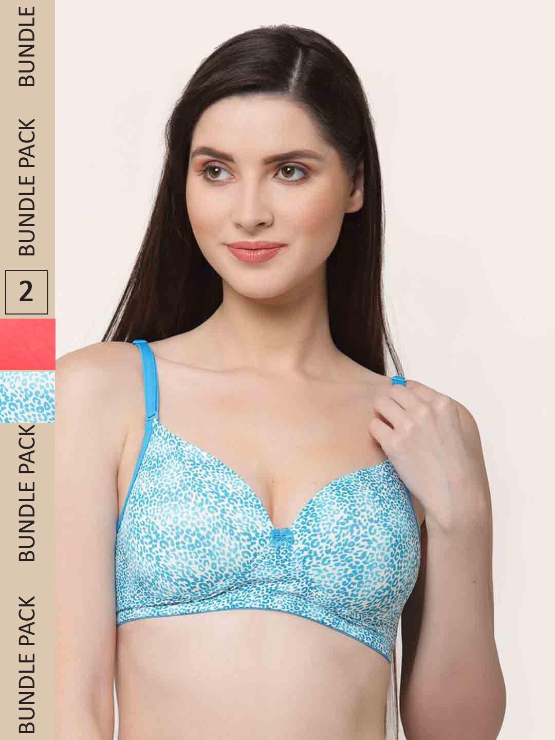 floret pack of 2 abstract bra lightly padded
