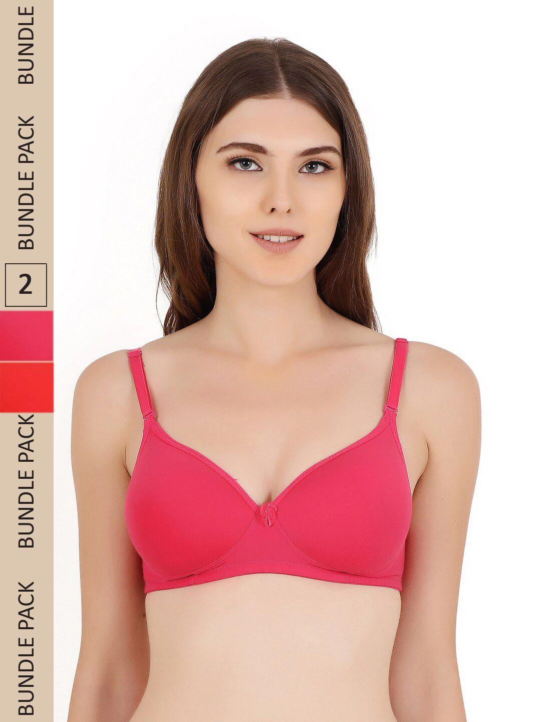 floret pack of 2 high support heavily padded back closure multiway strap bra