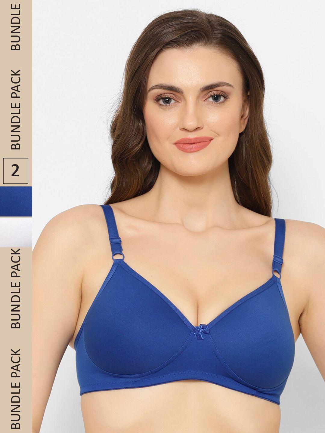 floret pack of 2 lightly padded non-wired seamless push-up bra