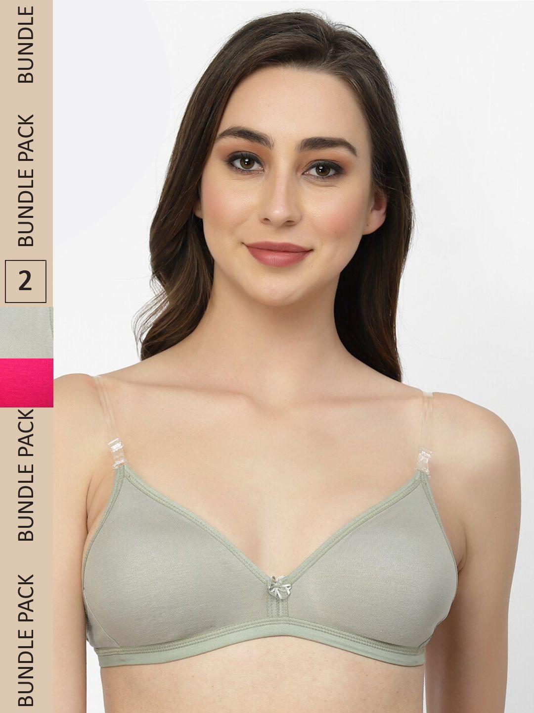 floret pack of 2 non-padded non-wired t-shirt bra