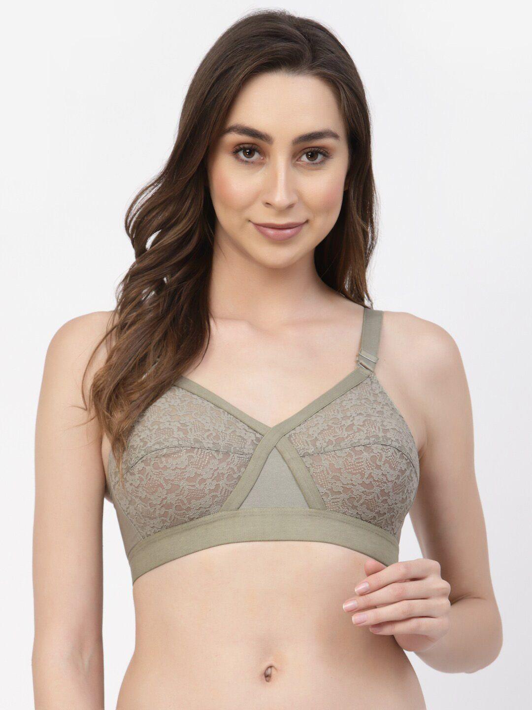 floret floral lace full coverage non-wired non-padded super supportive bra