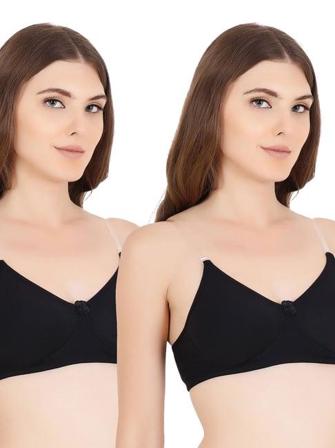 floret multicolor non wired non padded t-shirt bra (pack of 2)