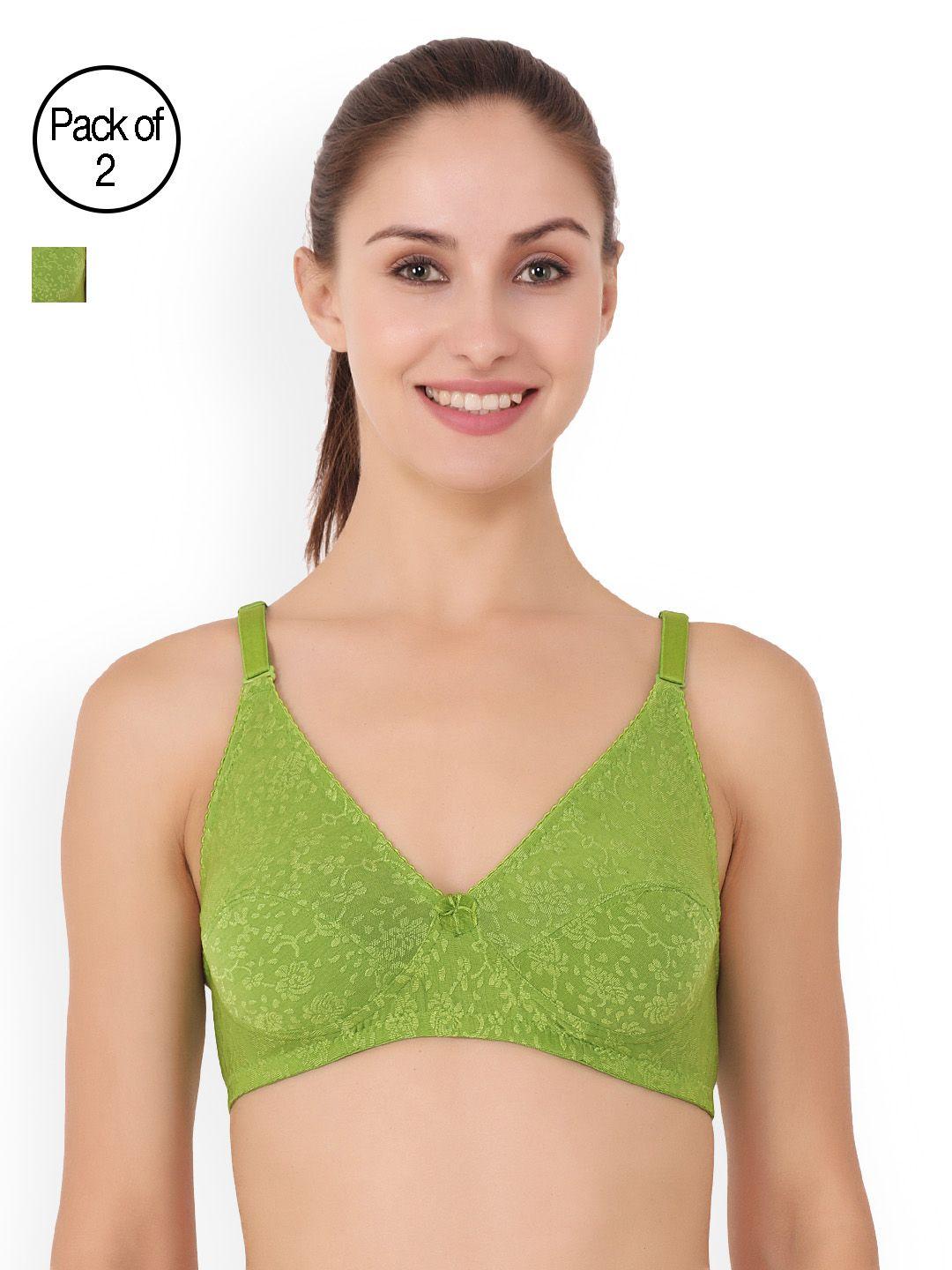 floret pack of 2 full-coverage everyday bras eva_olive