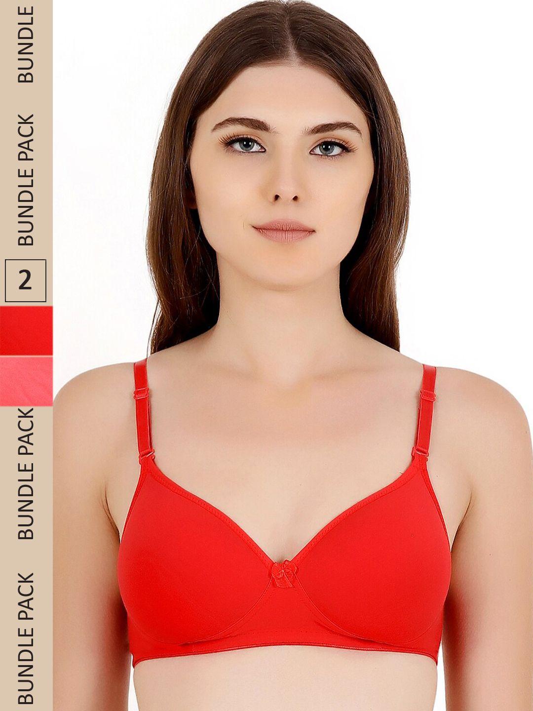 floret pack of 2 heavily padded non wired high support bra