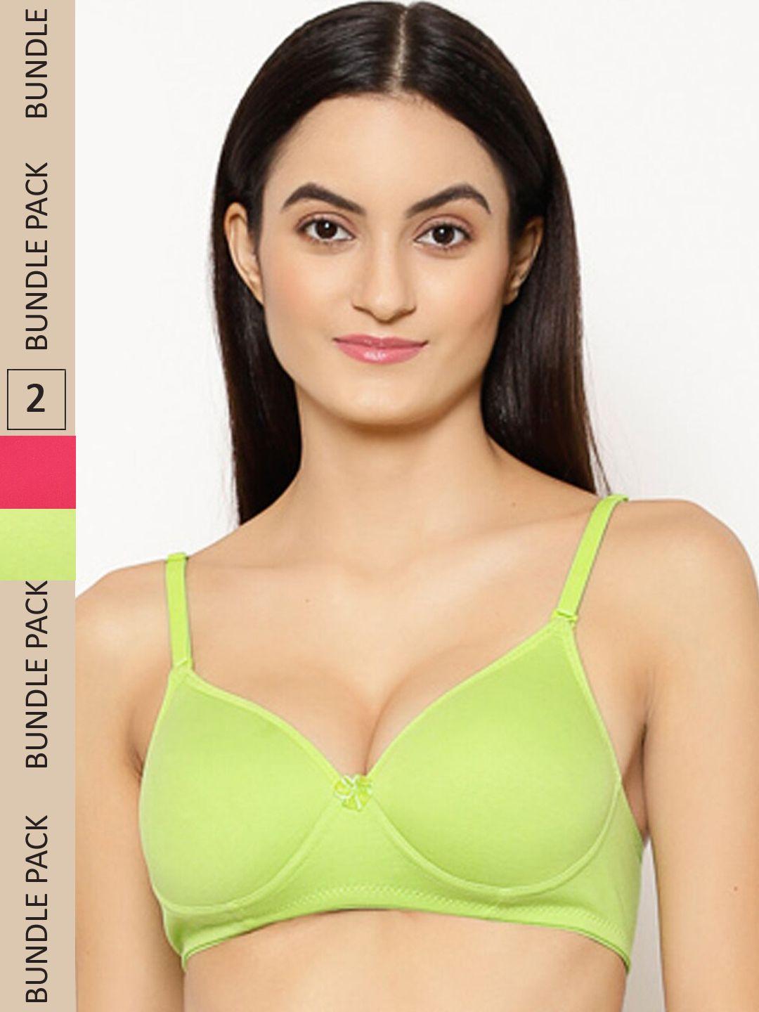 floret pack of 2 high support heavily padded back closure multiway strap bra