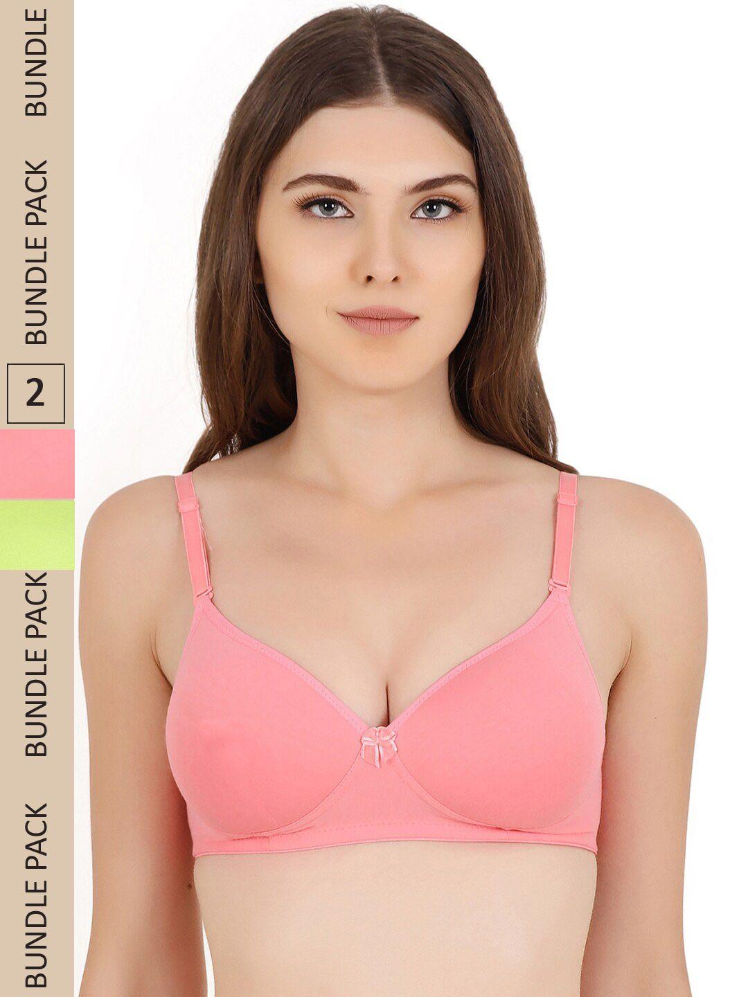 floret pack of 2 high support heavily padded back closure multiway strap bra