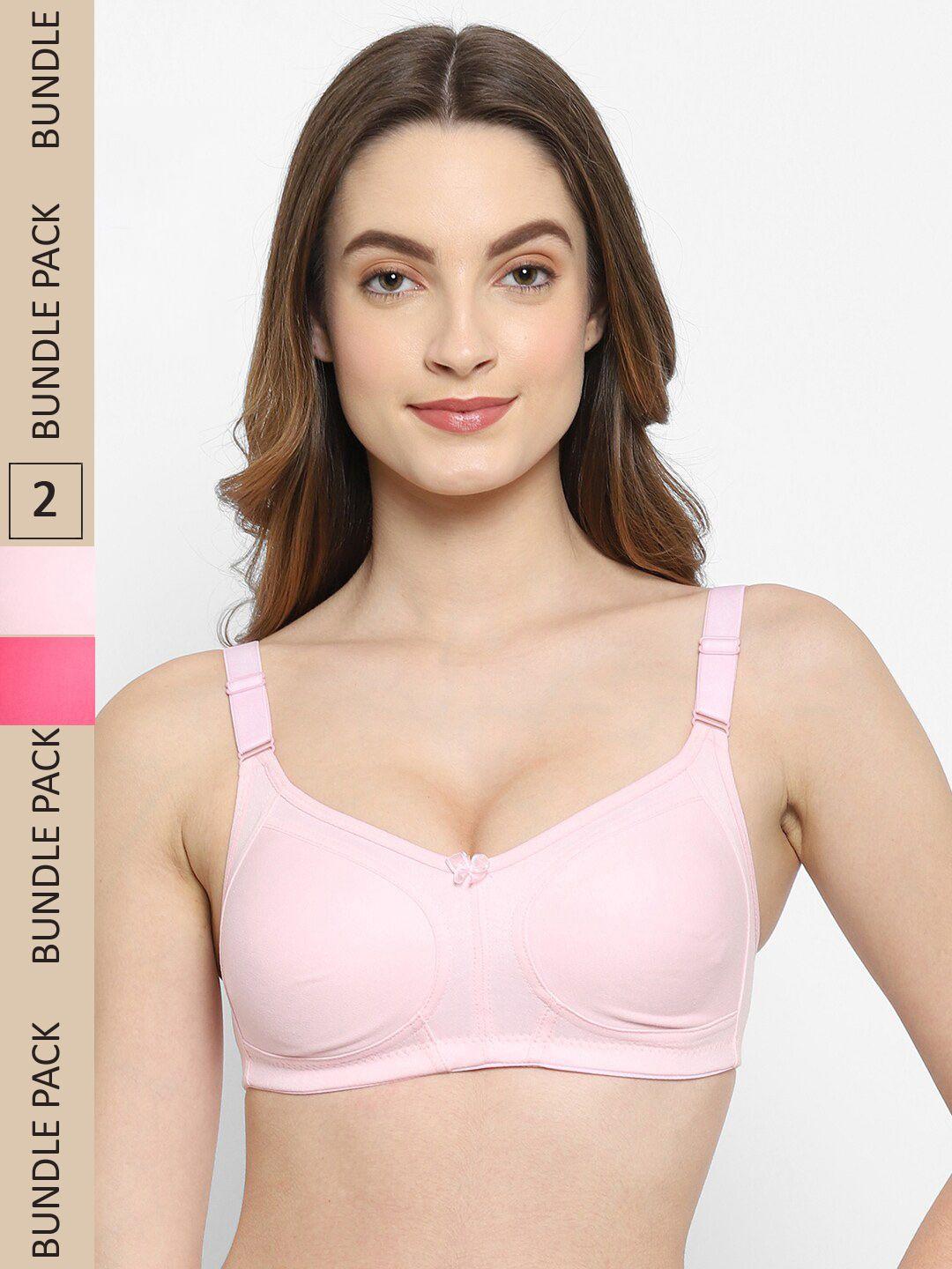 floret pack of 2 non padded non-wired minimizer bra