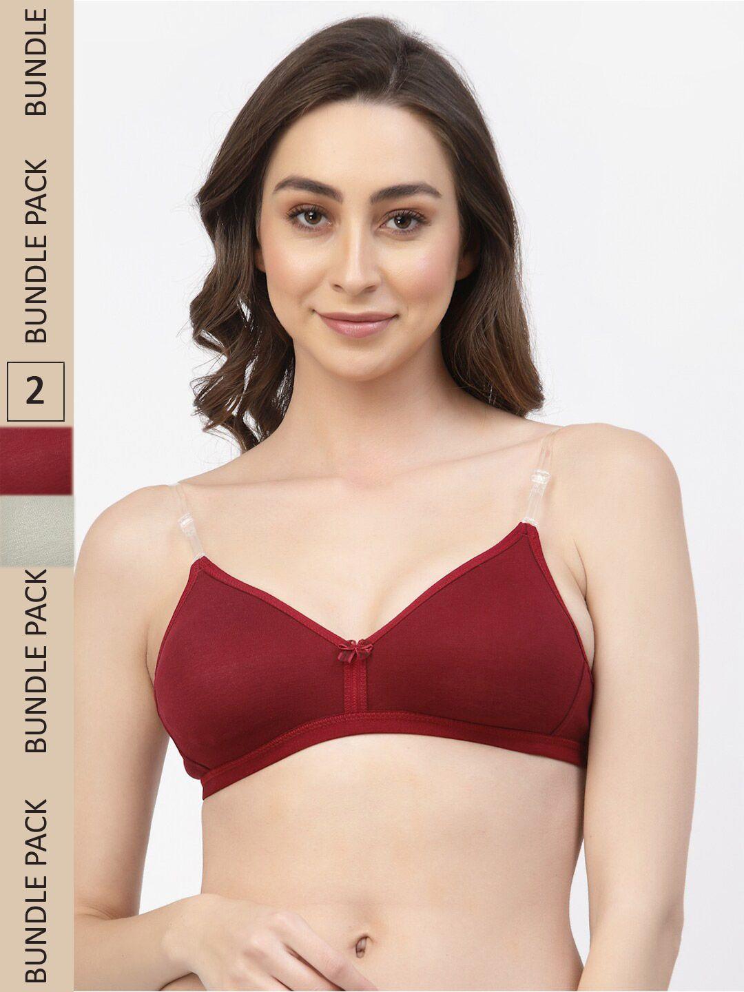 floret pack of 2 non-padded non-wired t-shirt bra