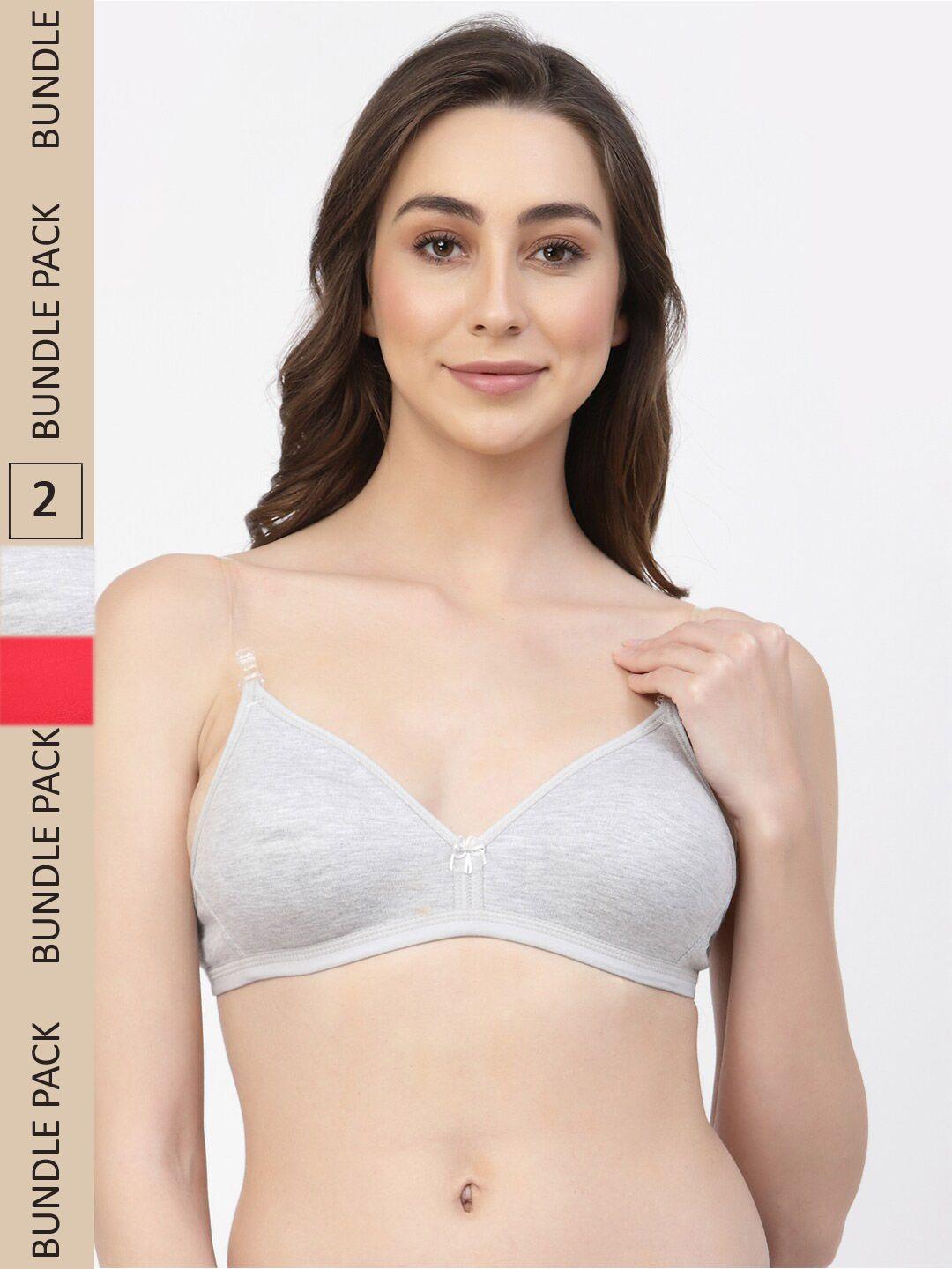 floret pack of 2 non padded t-shirt bra