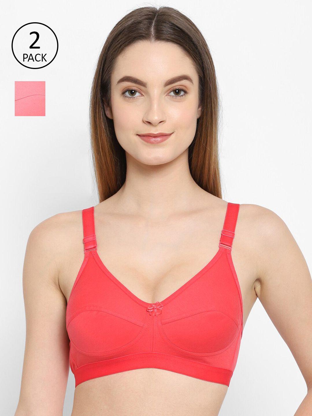 floret pack of 2 pink & coral t-shirt bras