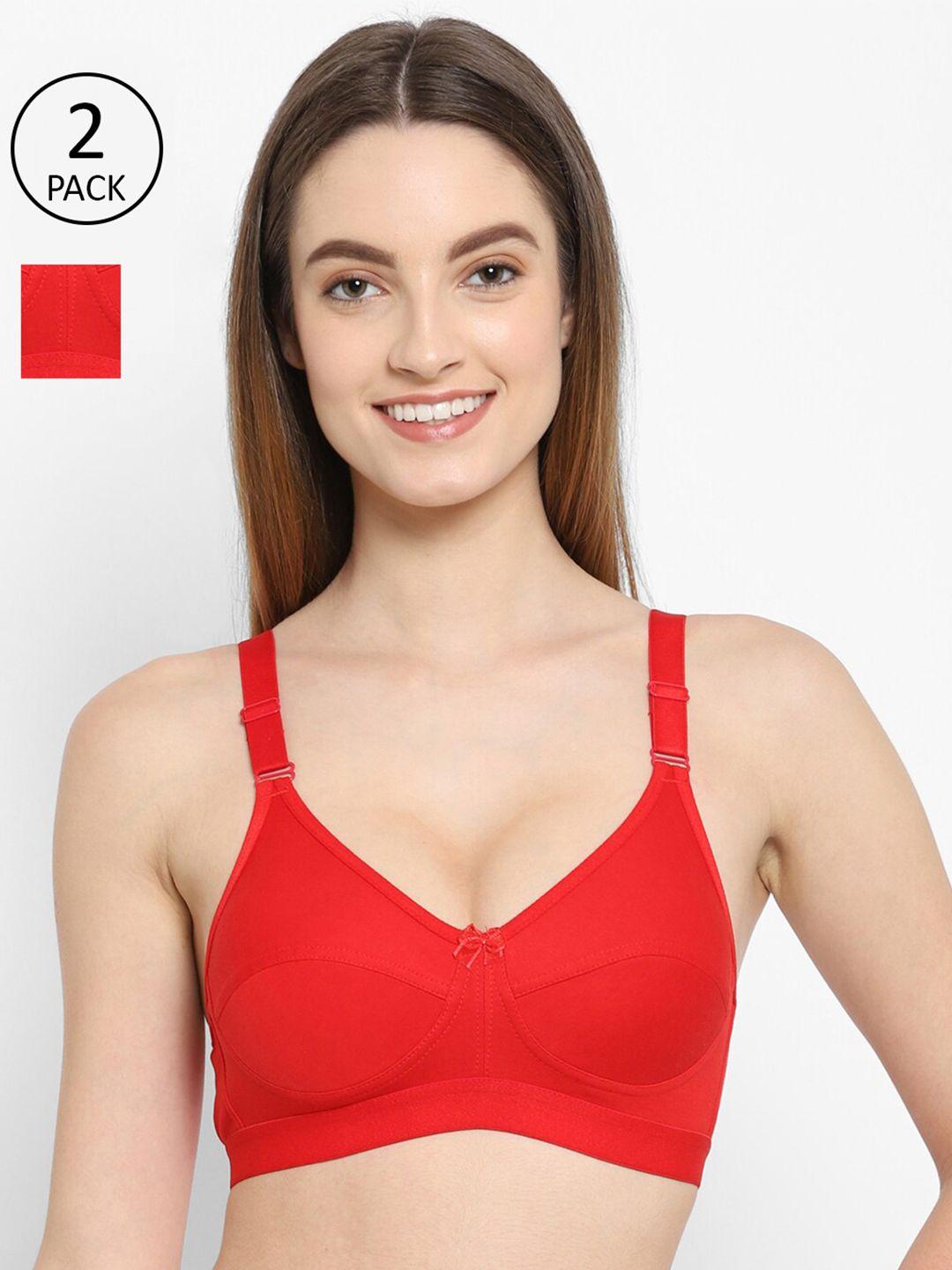 floret pack of 2 red t-shirt bra candy_red-red_30b