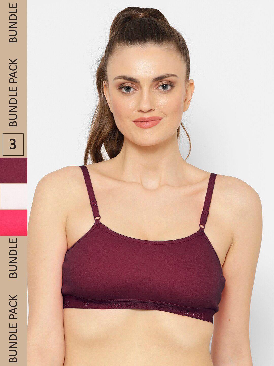 floret pack of 3 t-shirt non-padded bra