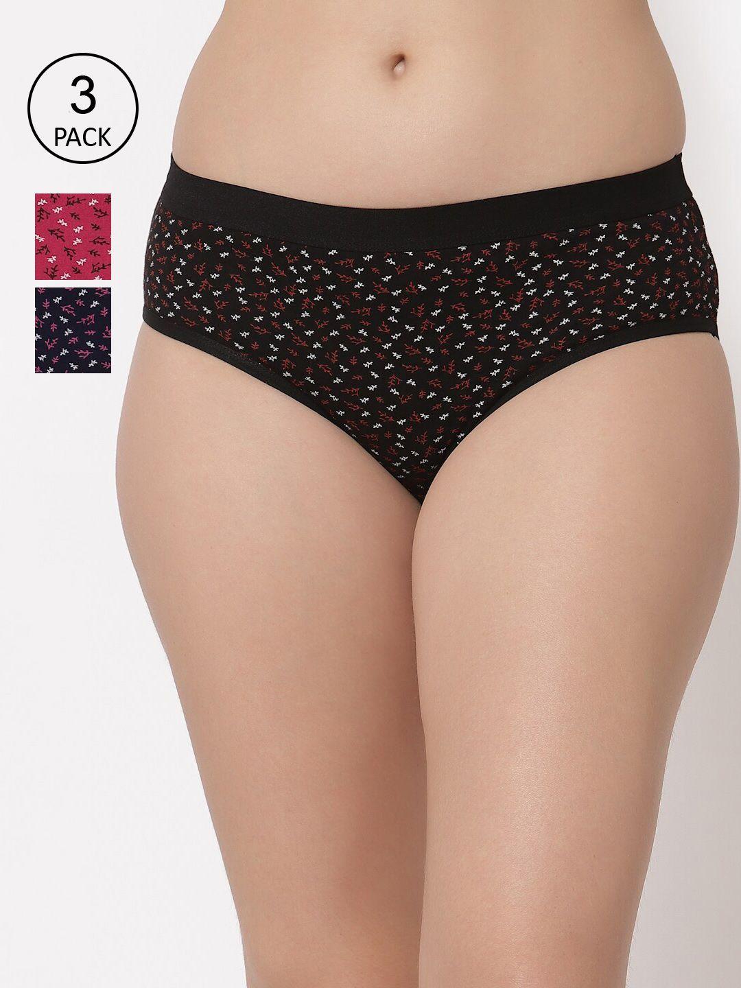 floret women pack of 3 assorted hipster briefs