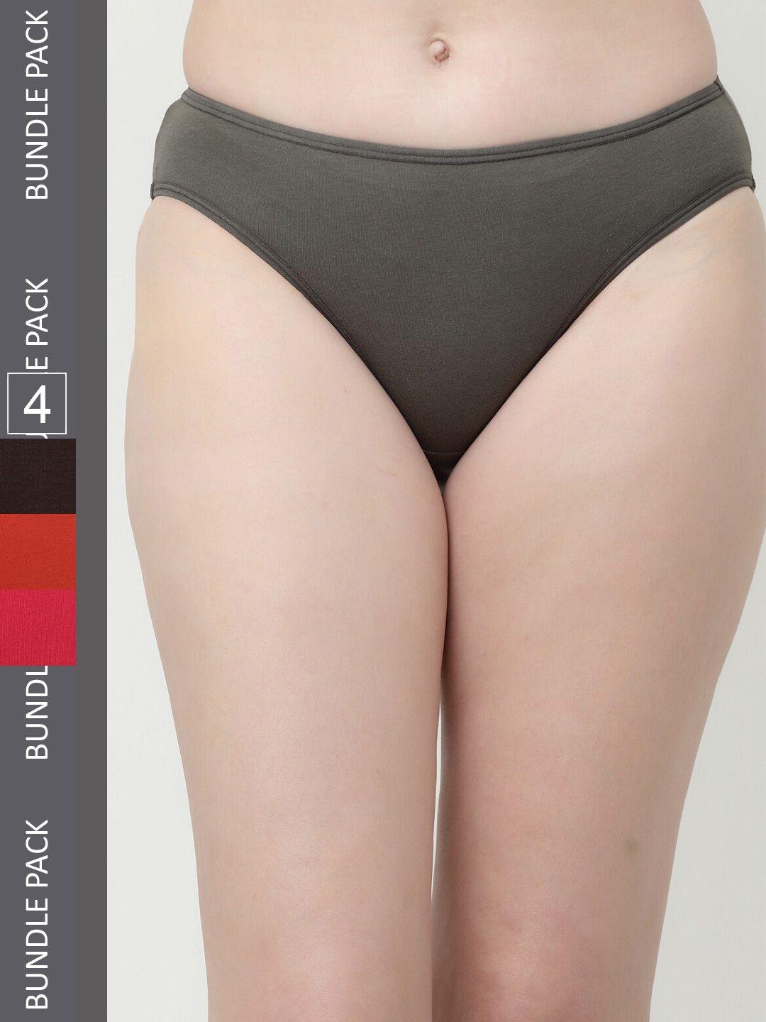 floret women pack of 4 hipster briefs