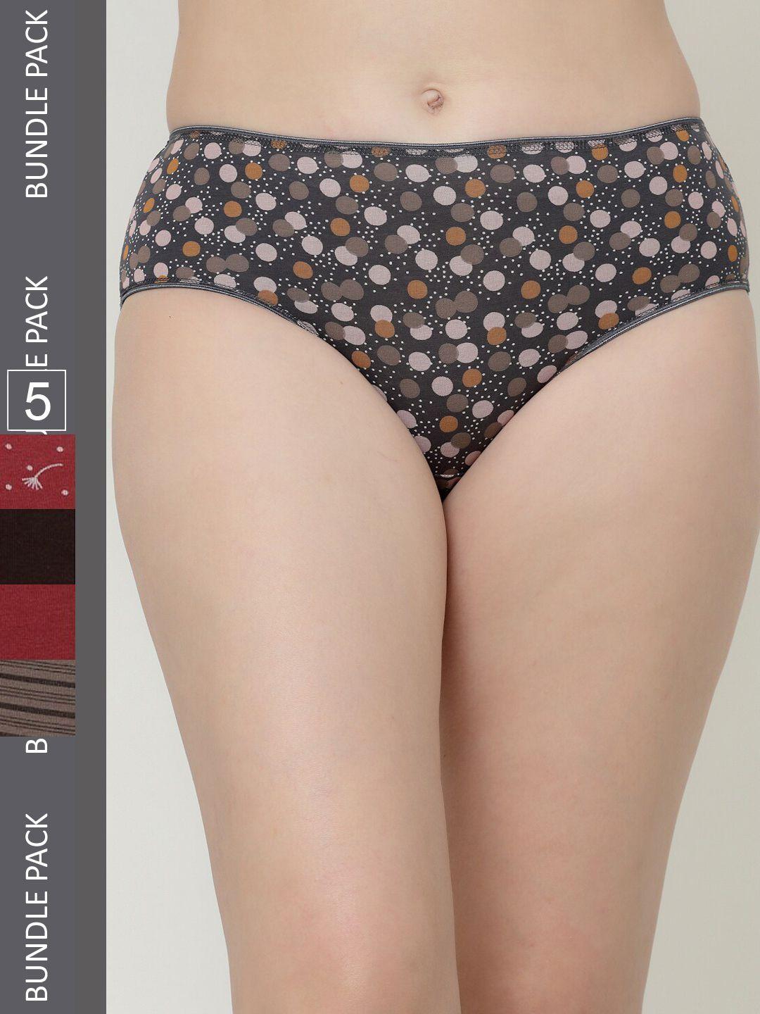 floret women pack of 5 printed hipster briefs 1304-1_assorted_s