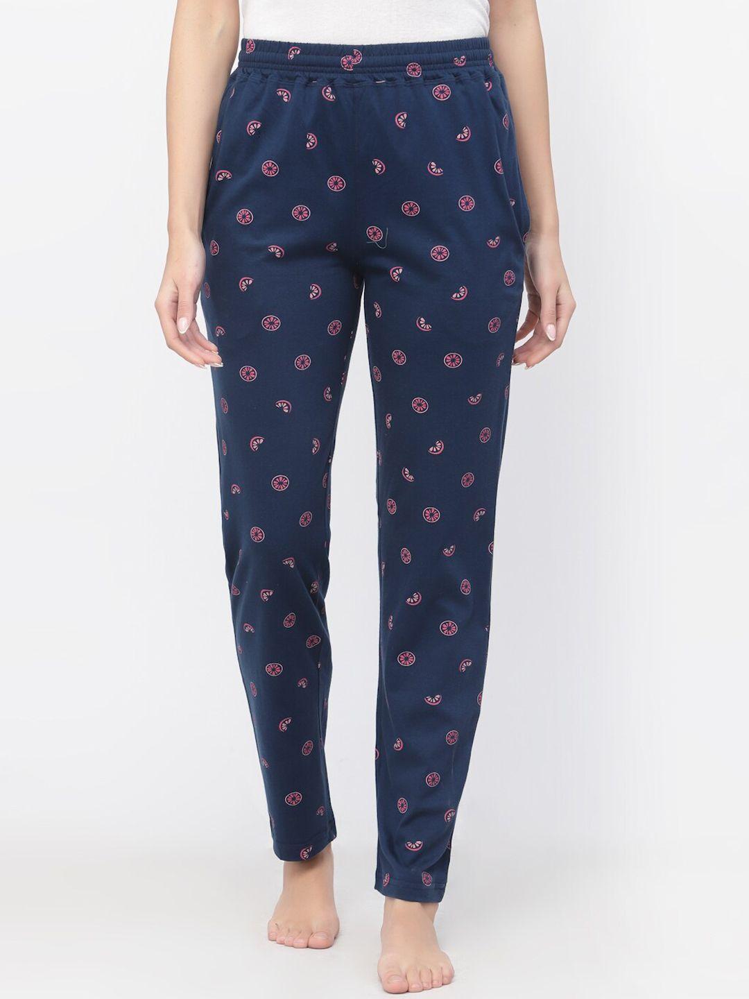 floret women printed cotton lounge pants