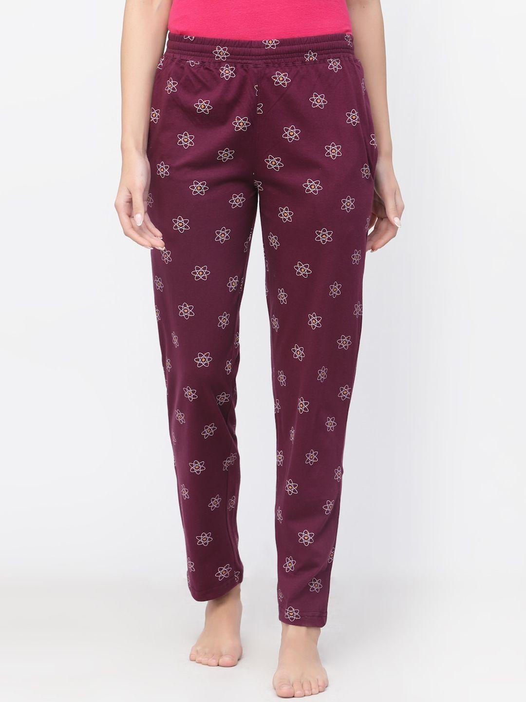 floret women printed cotton lounge pants