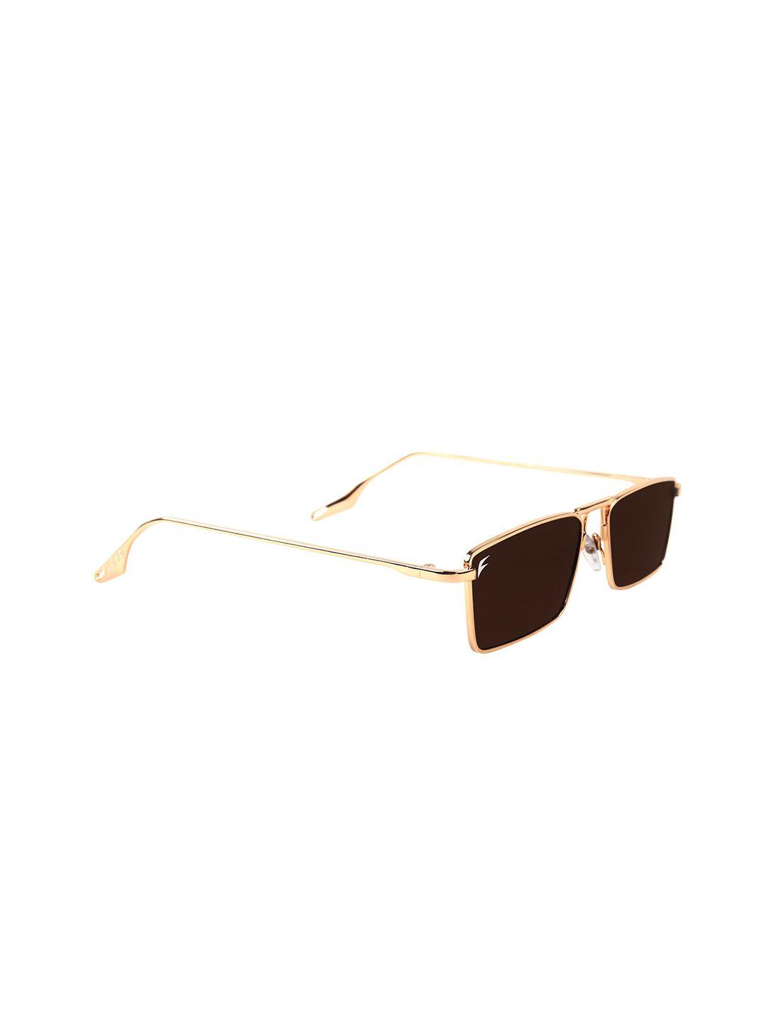 floyd square sunglasses with uv protected lens 6216_gld_brn