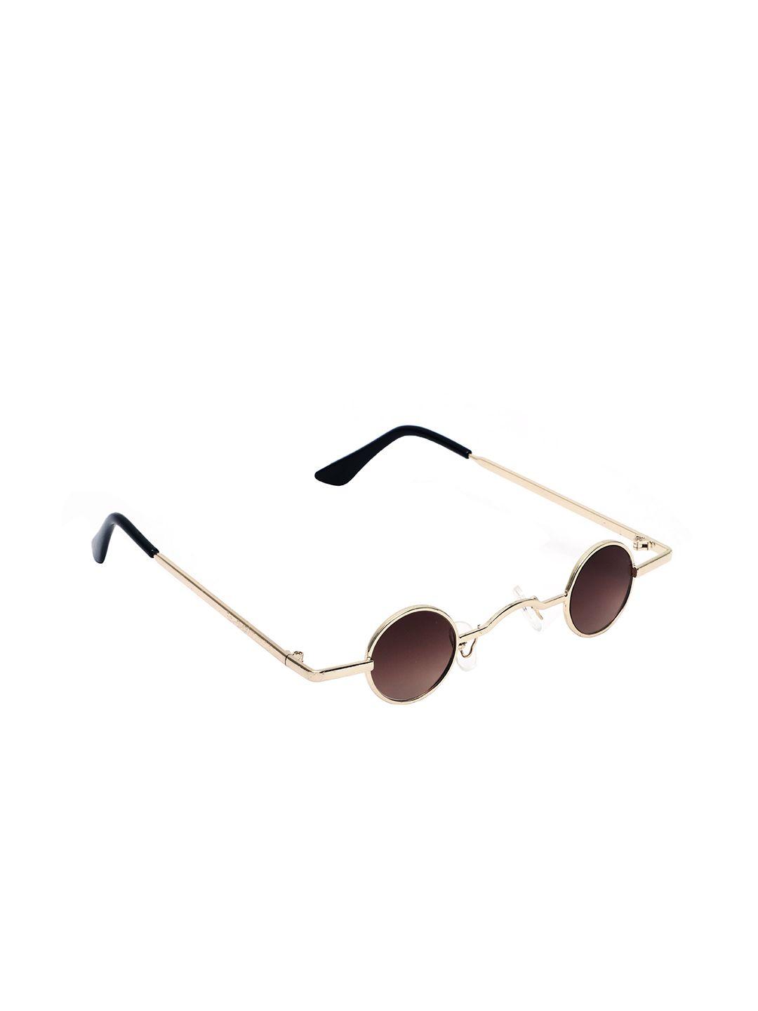 floyd unisex brown lens & gold-toned round sunglasses with uv protected lens-71_gold_brown