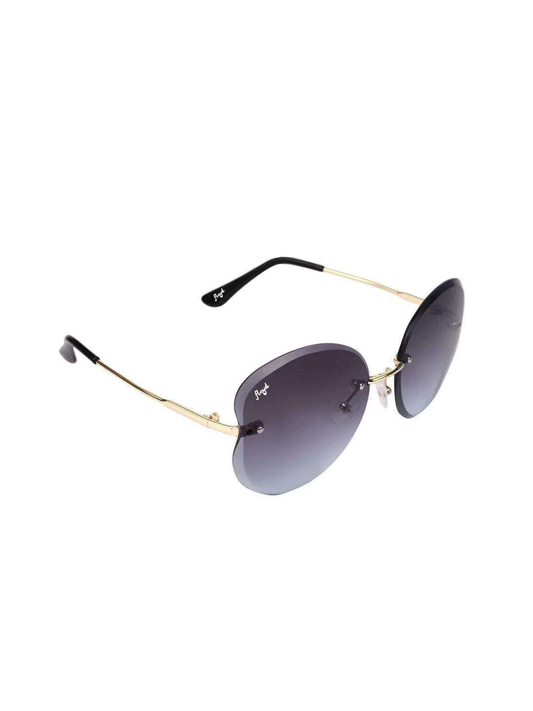 floyd unisex grey lens & gold-toned butterfly uv protected lens sunglasses