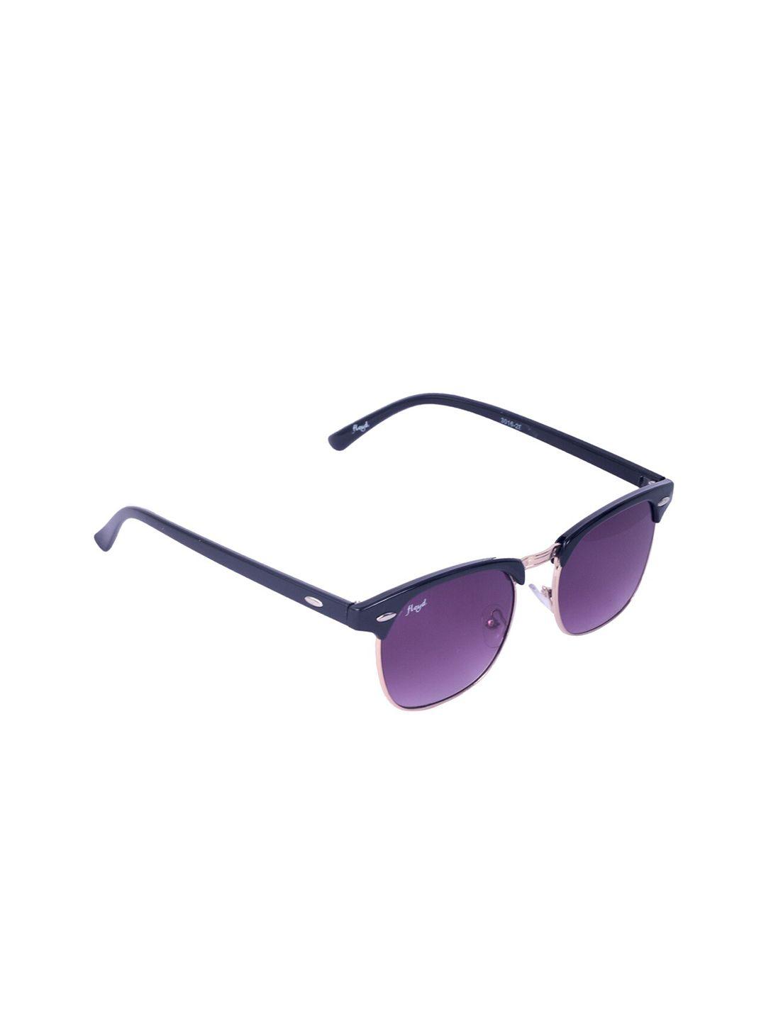 floyd unisex purple lens & black wayfarer sunglasses with uv protected lens