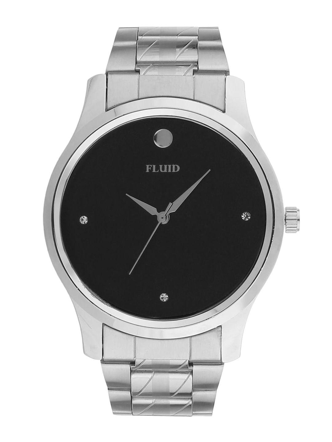 fluid men bracelet style straps analogue watch fl23-754g-bk01