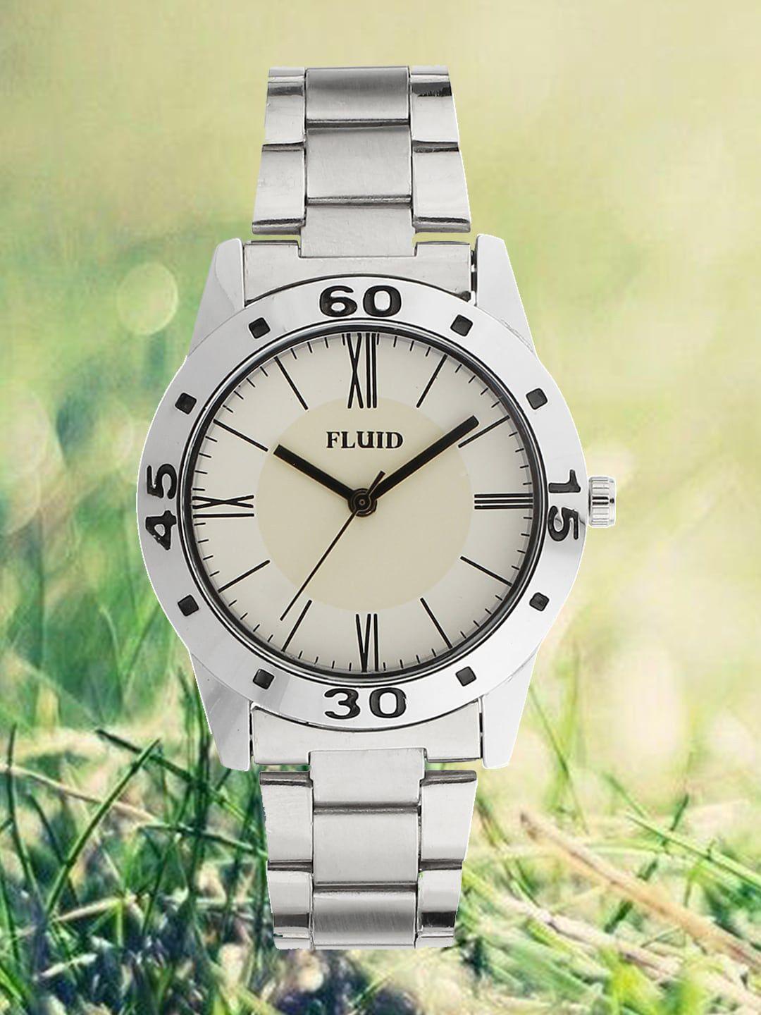 fluid women bracelet style straps analogue watch flwatch24-763l-wh01