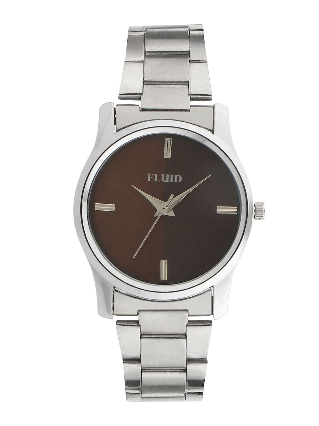 fluid women embellished dial & bracelet style straps analogue watch fl23-765l-br01