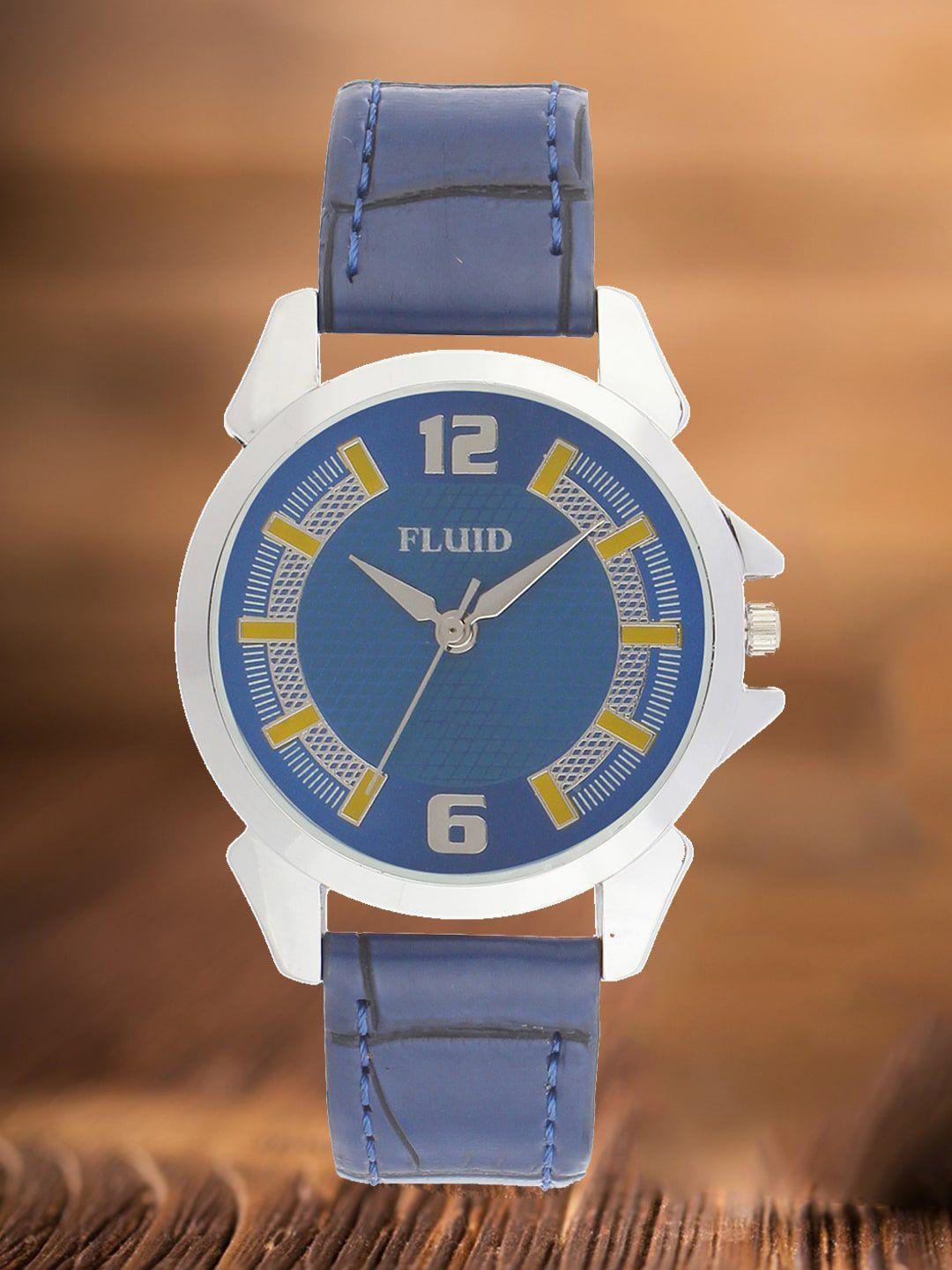 fluid women leather straps analogue watch flwatch24-743l-bl01