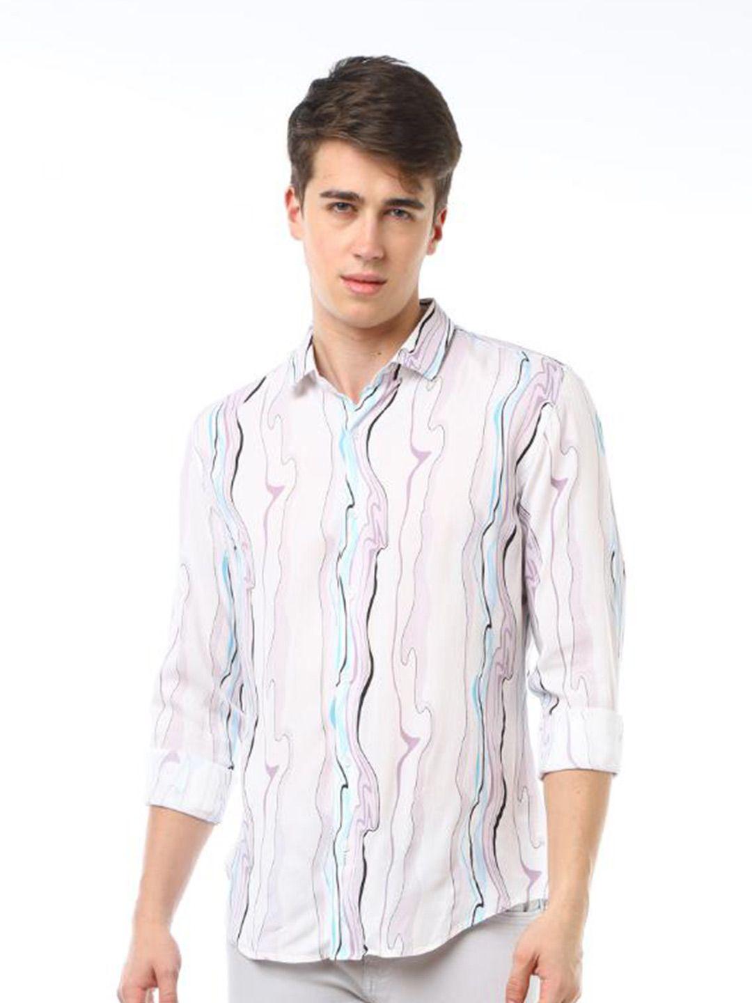 fly 69 premium slim fit abstract printed casual shirt