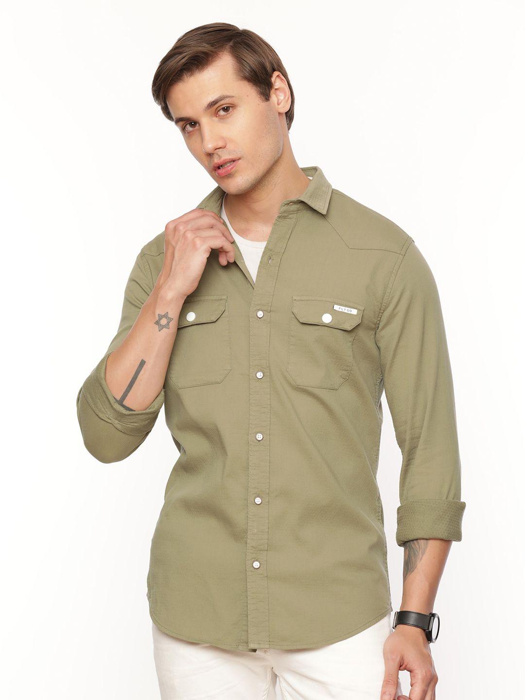 fly 69 premium slim fit casual pure cotton shirt