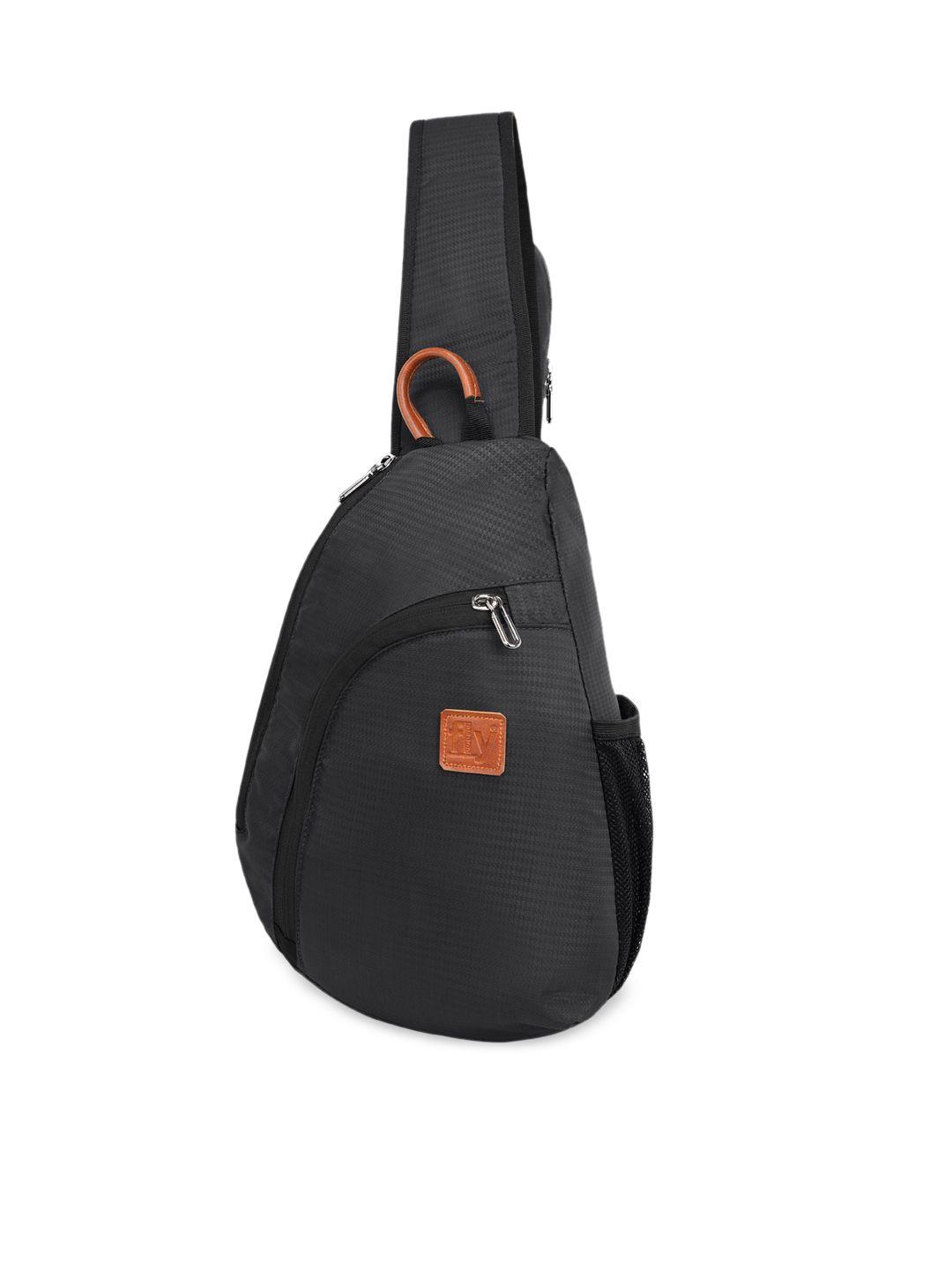 fly fashion unisex black solid backpack