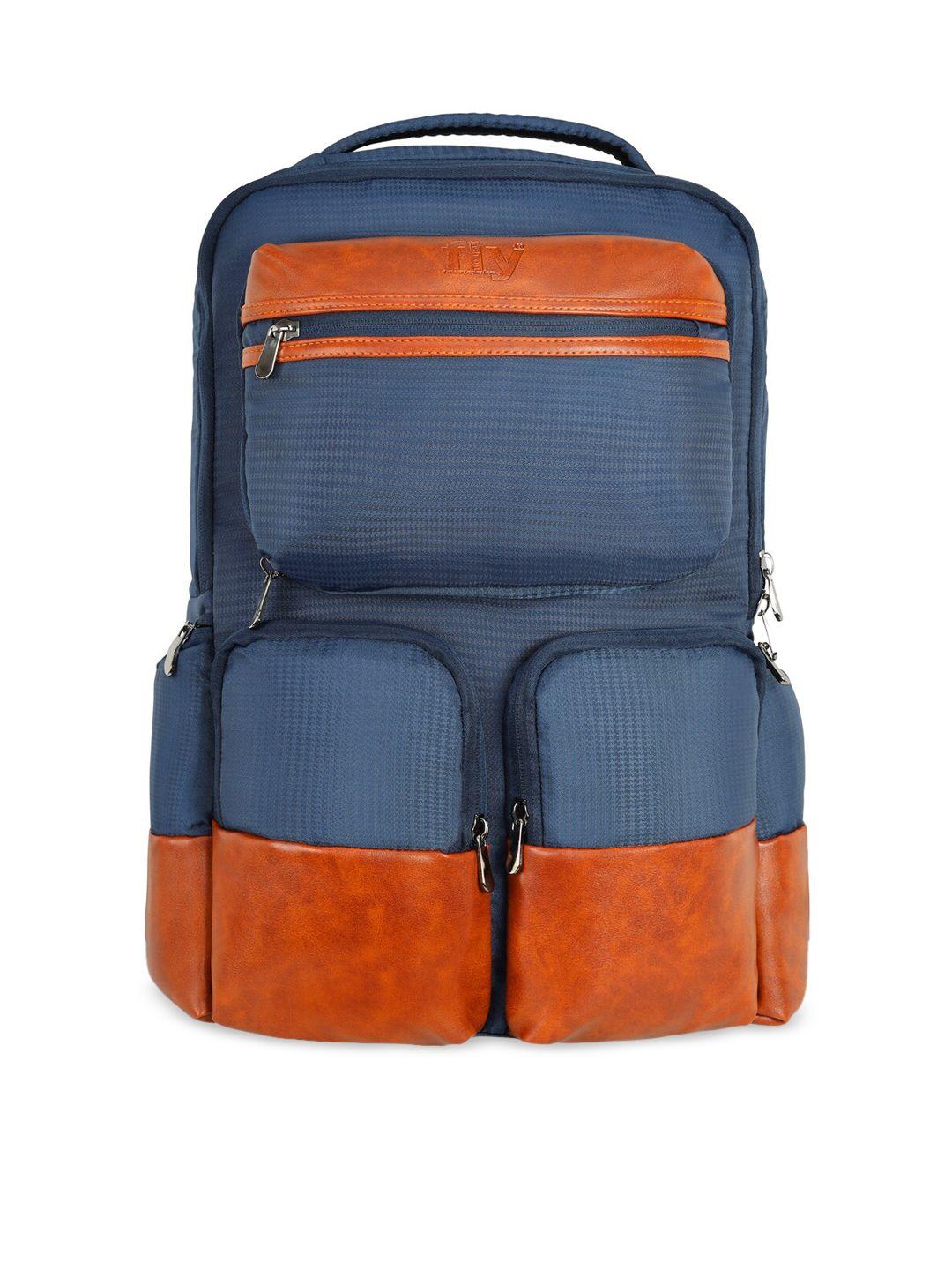 fly fashion unisex blue solid backpack