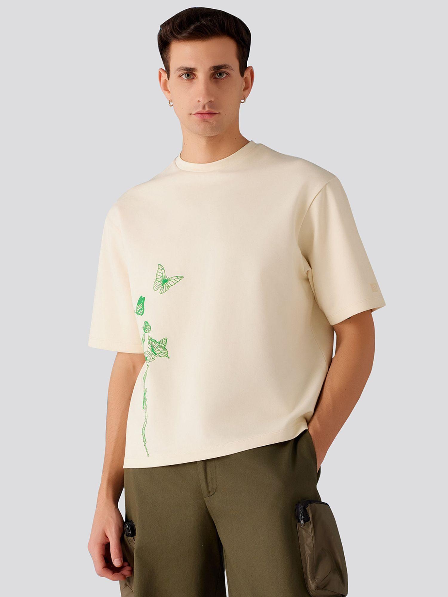 fly forever oversized unisex t-shirt beige