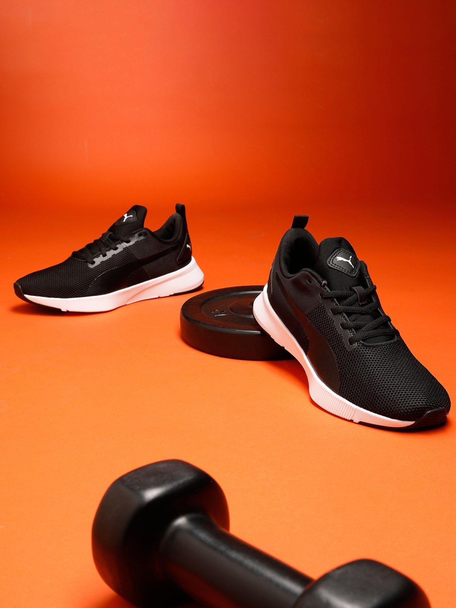 flyer runner softfoam boys' training unisex black sports shoes