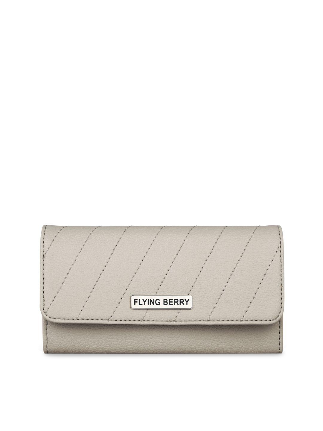 flying berry grey striped envelope clutch