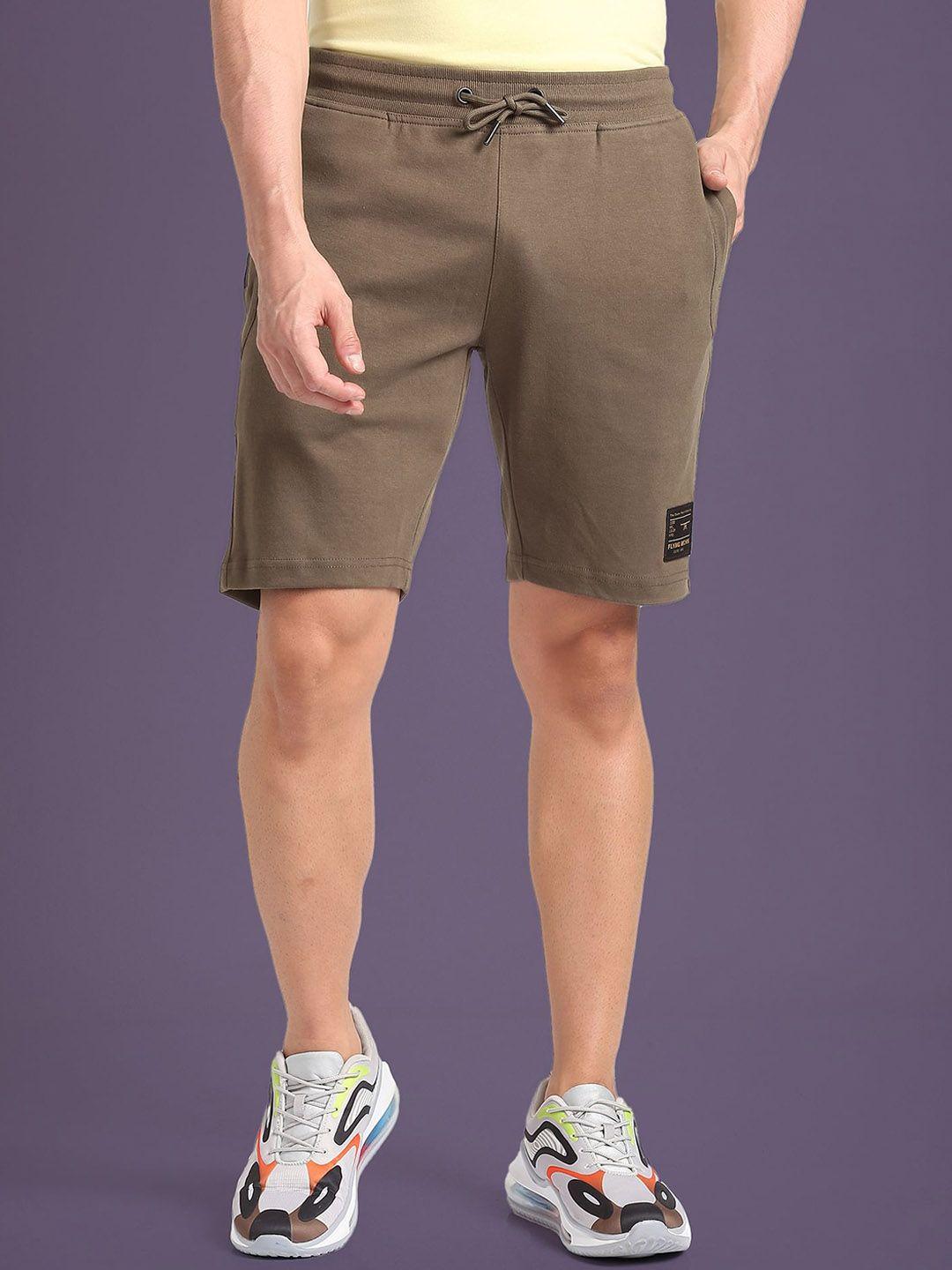 flying machine men mid-rise casual cotton shorts