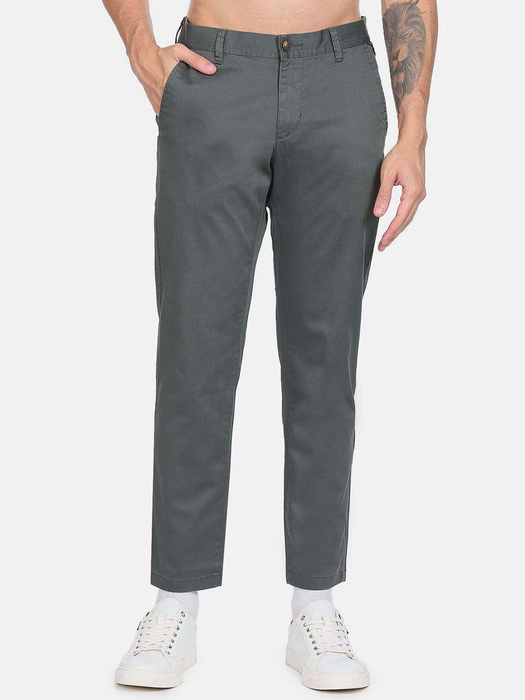 flying machine men slim fit mid-rise trousers