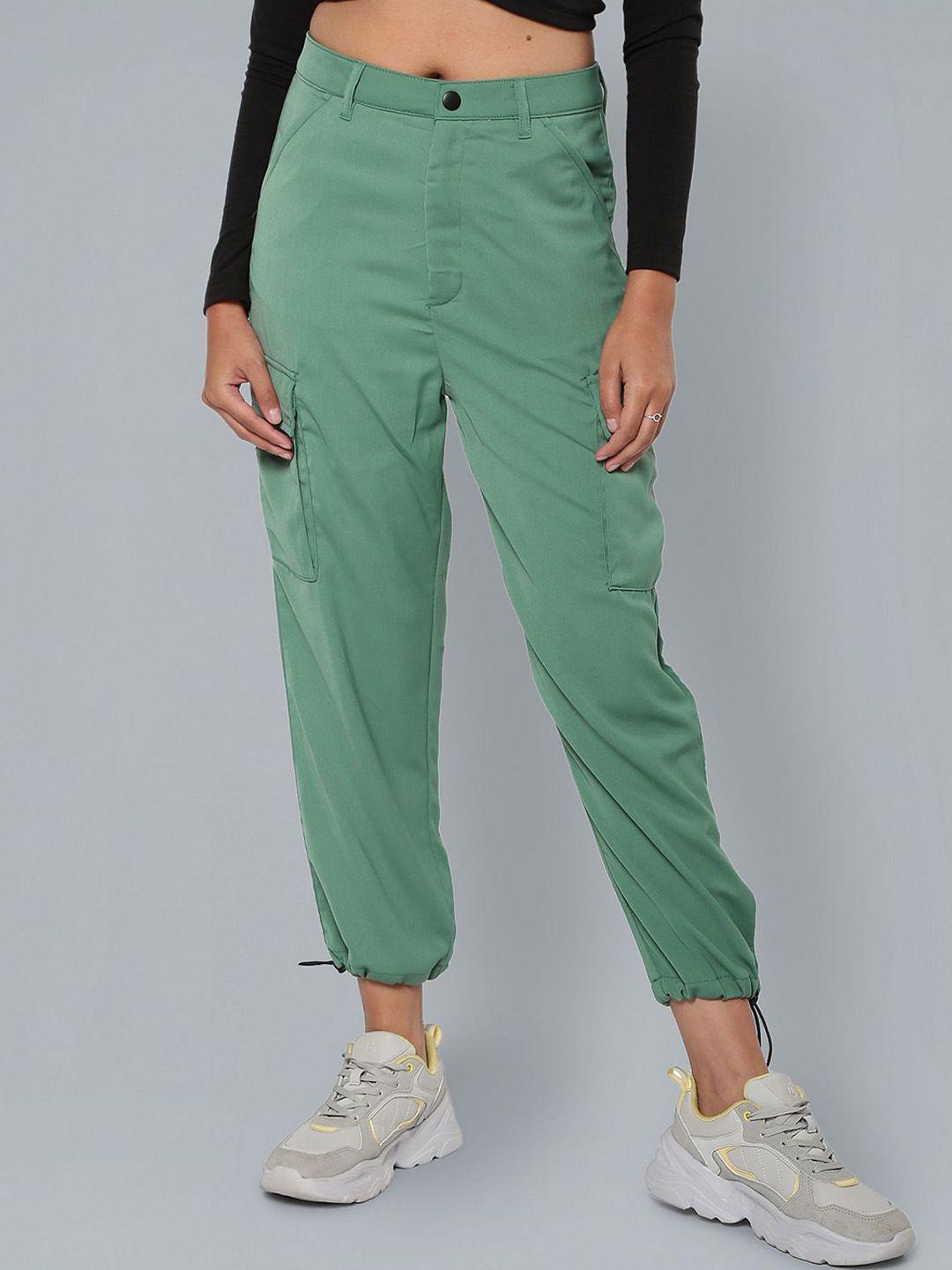 flying machine women mid-rise cargos trousers