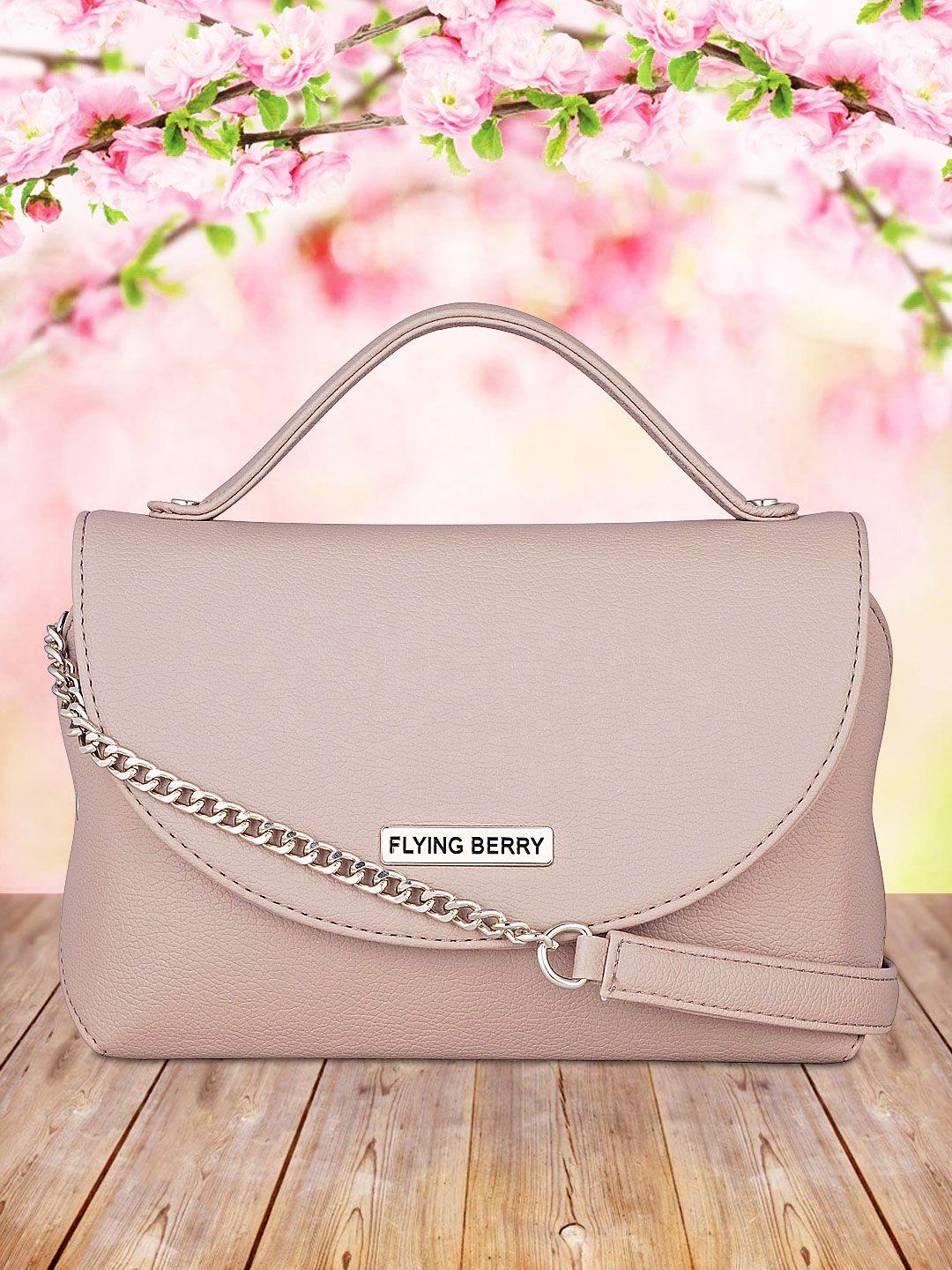 flying berry mauve pu structured sling bag