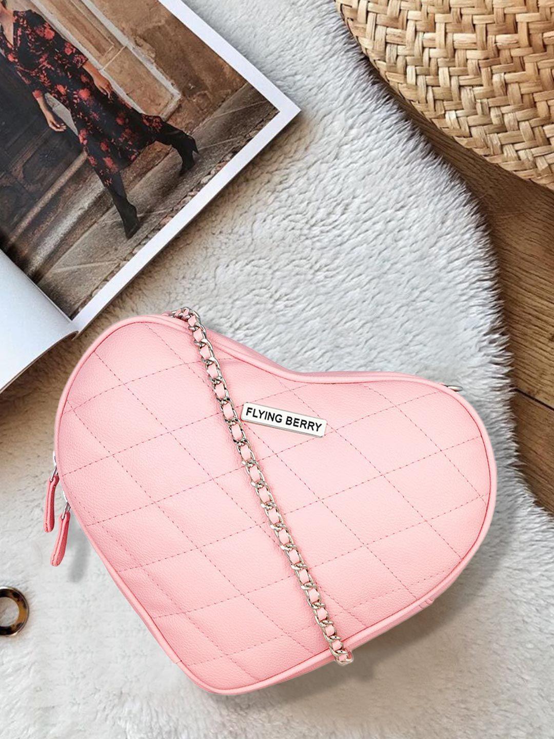 flying berry pink textured sling bag