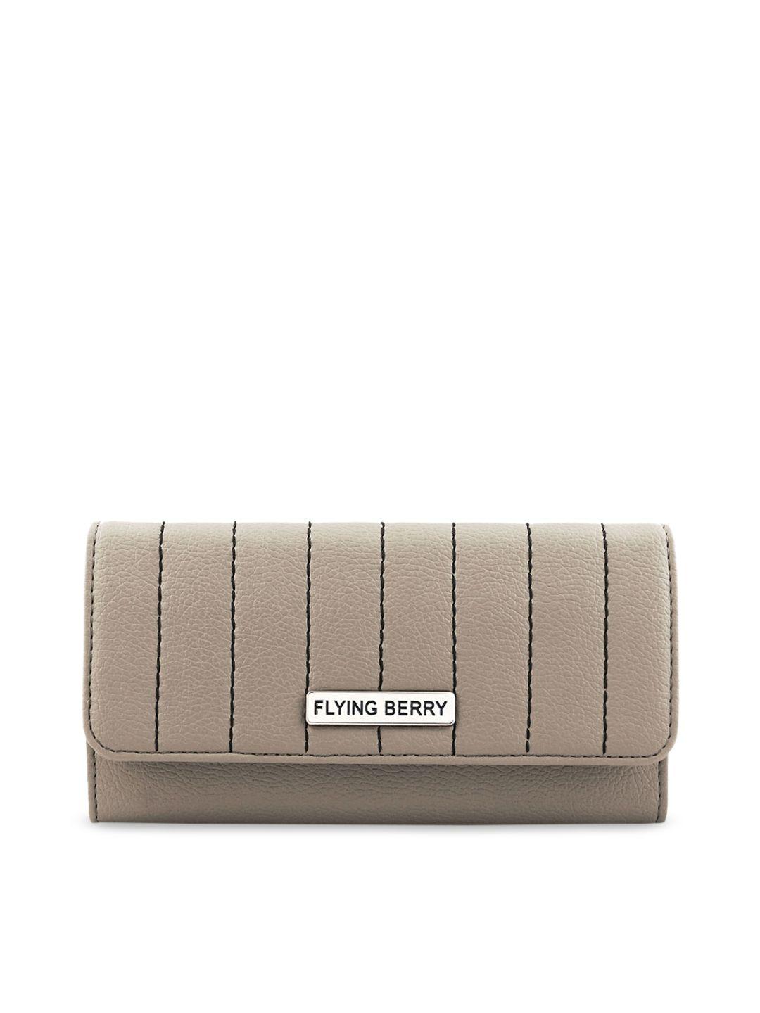 flying berry taupe solid purse clutch