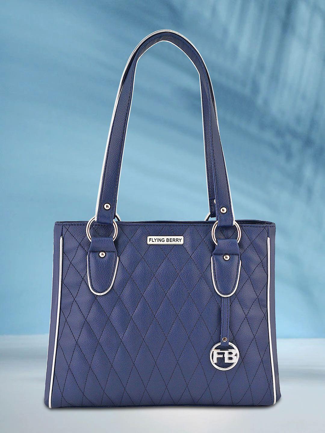 flying berry textured structured handheld bag with quilted