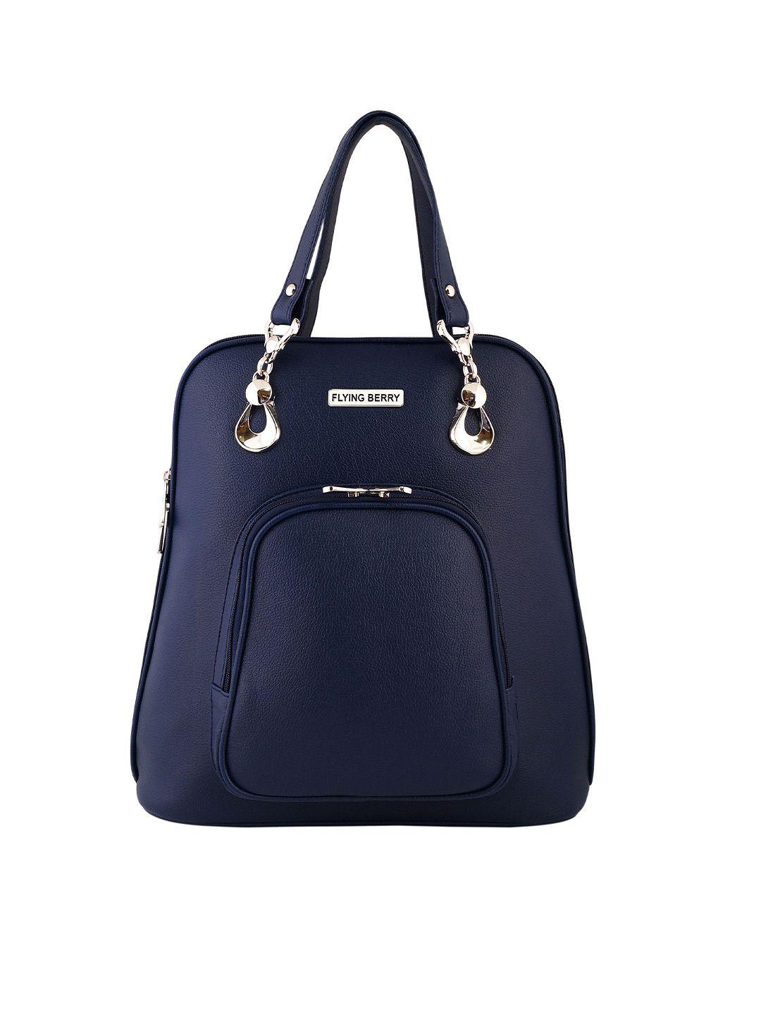 flying berry women blue solid backpacks