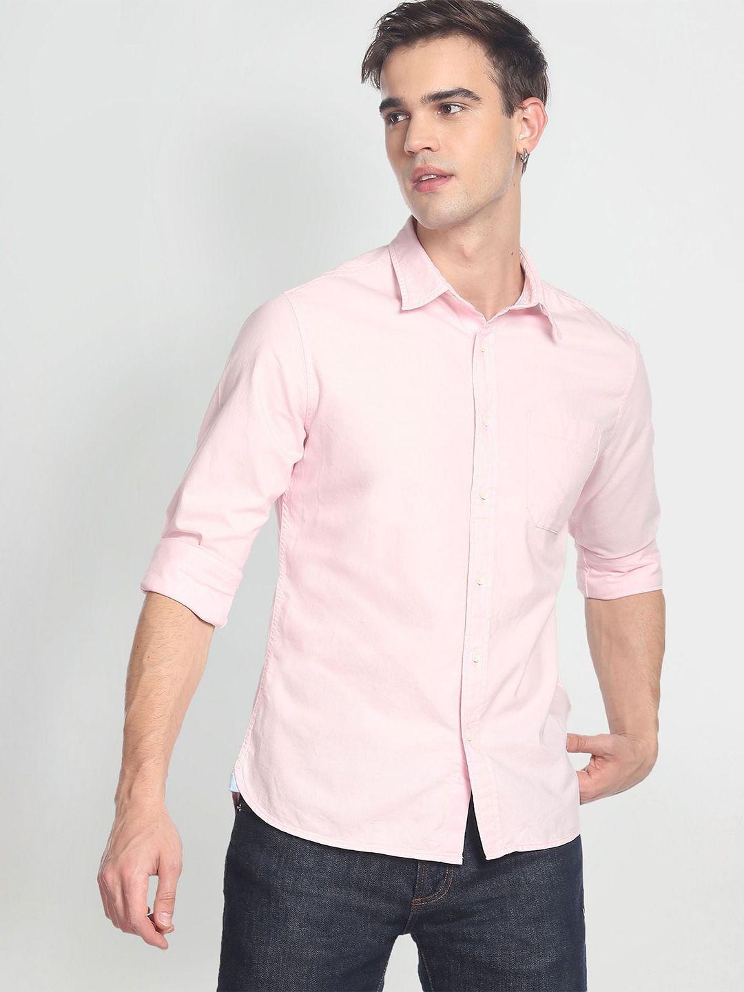 flying machine dobby slim fit casual shirt