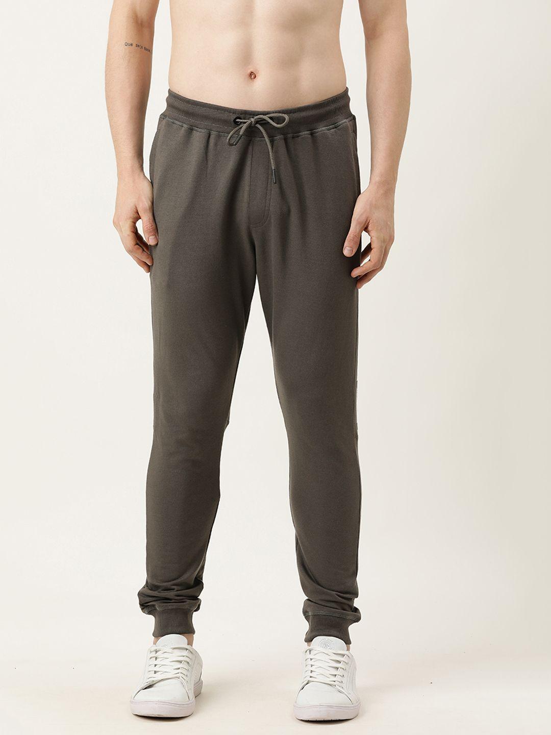 flying machine men grey solid joggers